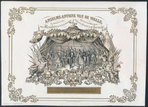 Audenarde, célébration d'Anselme Antoine Van de Walle, comme Confrère vd Soc. Hermes 1944 Audenaerde (25,5 x 19 cm)