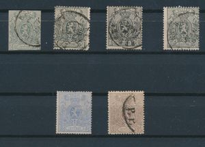 Between N° 22 and 25, total of 6 stamps, vf/f/to be checked