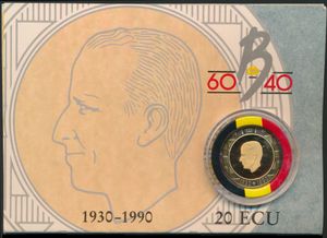 MUNTEN : 20 ecu goud (1/5 oz)