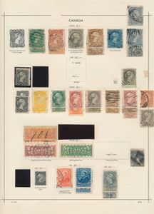 1859/1955 Collection sur feuilles d'album comprenant de nombreuses grandes et petites reines, meilleures dentelures, tb/b