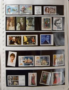 Collection HK, ETB, FDC, stamps in 24 ring binders, including Belgium, Germany, Liechtenstein, Netherlands, France, Spain, USA, theme famous people, vf/f/to be checked