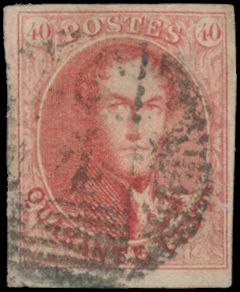 N° 12 '40 cent. vermilion' 4 wide margins, vf (OBP € 90)