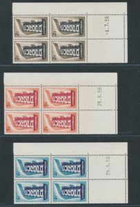 N° 514/16 'Europa CEPT 1956' (Blok van 4) met drukdatum, prachtig (Yv € 2.200)