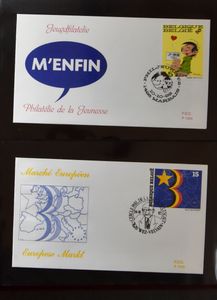 1953/2009, uitgebreide verzameling in 32 albums, w.o. Jeugd 1953, Breendonk 1954, Brugge, Vluchtelingen, Kuifje '79 enz.. enz.. prachtig.