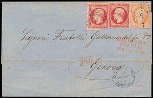 1859 N° 16 + 17a Empire 
