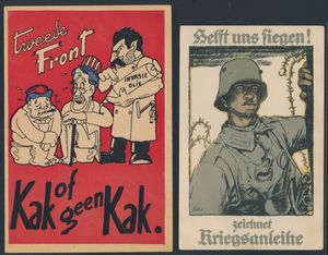 Propagande et caricatures (2 pièces)