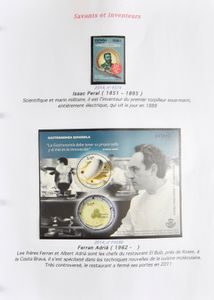 Mooi thematisch opgezette verzameling in ringband met o.a. wetenschap, geneeskunde, politici, militairen, diverse betere zegels w.o. Yv. 5077 **, 507A *, 506A **, 503 **, 503A *, welzijn w.o. 46B **, zm
