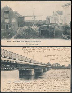 Arbre, belles vues, y compris le pont du chantier naval (4 pièces).