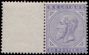 N° 41 '50 cent licht violet' zeer fris, mooie centrage, linkertussenpaneel, zm (OBP € 1.380)