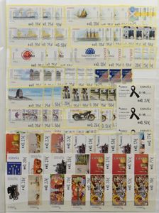 Verzamelingen automaatstroken, Spanje, België, Baltische Staten, Kroatië (blok waarschijnlijk vals), Finland, Aland, Andorra, in 8 boeken, zm/m/ntz