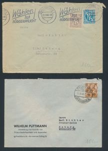 Samenstelling honderden poststukken, w.o. Bayern, Reich, Zones, Bund, zm/m/ntz