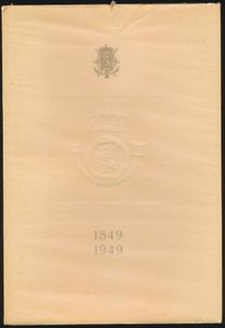 Het Honderdjarig Bestaan van de Eerste Belgische Postzegels 1849/1949; Het Bestuur der Belgische Posterijen; 1949; gedrukt; ingebonden/gelijmd; Nederlands; 40pag.; zachte kaft; zeer mooi