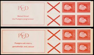 1964/2001 Voorraad in doosjes gespecialiseerd met weinig dubbels, lijst bijgevoegd, met o.a. 9B, 9D, 9E, 9F, zm (Hoge cataloguswaarde)