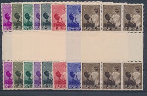 N° 447/54 Alle in blok van 6 met tussenpaneel, zm (OBP +€270)
