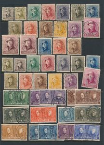 1915/1925, 135/49, Helm (2x) + losse zegels, 221/33, mooie stempels, zm/m (OBP +€2.170)