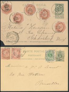 Verzameling van 55 ex. ZK, PWST en BRF, verschillende emissies, meerdere kantoren, zm/m