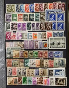 1884/1962 Samenstelling duizenden zegels in insteekboek, w.o. veel beter materiaal, doch in gemengde kwaliteit, ook blokken, SP, BZ, LP, pubs, TG, Erinnofilie, TX, KT, ntz (Enorme cataloguswaarde)
