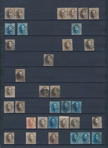N° 14/16 Samenstelling 118 zegels waarbij betere stempels, zm/m/ntz