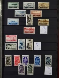 1928/1980 Verzameling in insteekboek met o.a. luchtpost jaren '30, zm/m/ntz
