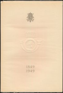 Les Centenaires des Timbres-Poste Belges 1849/1949; Postes Belges; Het Bestuur der Belgische Posterijen; 1949; gedrukt; ingebonden/gelijmd; Frans; 39pag.; zachte kaft; in goede staat