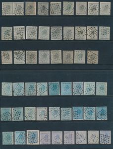 N° 17/21 Kleine samenstelling van N° 17 (26x), 18 (30x), 19 (8x), 20 (6x) en 21, zie scan,  zm/m/ntz   