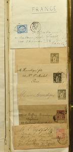 Oude samenstelling poststukken, w.o. België, Groot-Brittannië, Frankrijk, Japan, enz., ntz