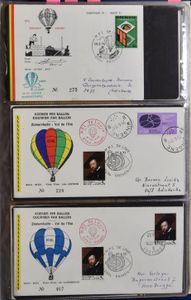 1968/1993 Samenstelling 47 ballonpostbrieven, zm