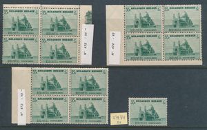 N° 472-V1, V2, V3 en V4, de eerste drie in blokken van 4 (met bladboord), zm