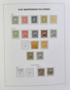 1886/1962 Small collection in 1 Davo album featuring stamps from the EIC, Congo, and Ruanda-Urundi, including No. 13, CP 4, CP 5, etc., vf/f