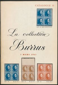 Balasse, Die Sammlung Burrus, 2. März 1963; 1963; gedruckt; geheftet; Französisch; 62 Seiten; Softcover; in recht gutem Zustand; Notizen mit Kugelschreiber in Heft