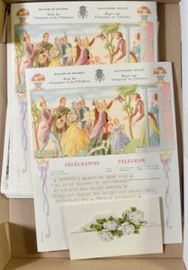 1957 Telegrammen (29 stuks), zm/m