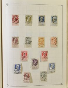 1869/1965 Verzameling in 3 oude albums, waarbij stempels, 5 franken gestempeld, Sanatorium *, -10 **, BL 26 **, 792/97 **, BL 27/28 **, Senaat ** in paar, 435B ** (2x), Elisabeth ** (2x), UPU ** (2x), 2-luiken ** (2x), Breendonk ** (2x), Brugge ** (2x), Boudewijn bril **, (2x), zm/m/ntz (Hoge cataloguswaarde)
