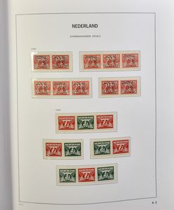 1940/2008 Verzameling in Davo album met o.a. Provincievellen, tralies samenhangend, legioenblokken * en extra BL 1 gestempeld, boekjes, zm