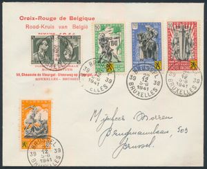1941 E 22/25 op brief gefrankeerd met KP 21 