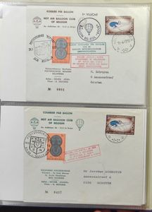 1937/2000 Samenstelling omslagen, poststukken, MK, enz., in 5 boeken of mappen, zm/m