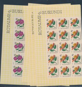 N° 172/87 + PA 25/33 “Flowers”, both sets 15x + imperforated in sheets, vf (OBP €825)