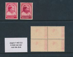 N° 443-Cu, twee kleurnuances en 