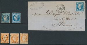 1850/1861, n° 4, 14B (2x), 16 (3x), zm