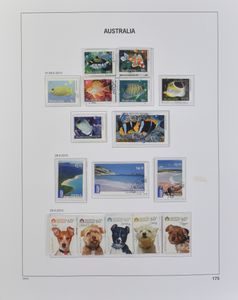 1913/2020 Originele verzameling (betere zegels en wat goedkopere zegels ontbreken), in 4 Davo albums met veel kangoeroes, GV (ook dienst), veel bruikbaar materiaal, zm/m