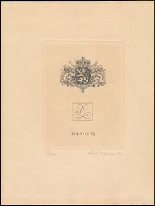 Wapenschild van België, reproductie van Renard 1849-1851, weinig bekend, zm