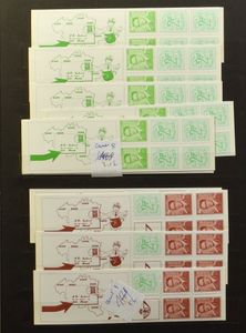 Enkele duizenden zegels in 4 insteekboeken, w.o. Letland, Egypte, kaartje Kerkenstaat, Italië, Hongarije, Ned. Indië, zm/m/ntz