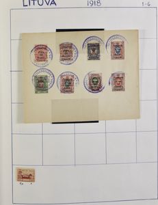 1918/2009 Verzameling met veel dubbels in 4 boeken, modern gedeelte postfris, zm/m/ntz