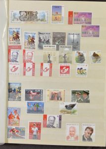 1979/2003 Samenstelling met dubbels, in 4 boeken of mappen, BEF en €, zm (Frankeerwaarde: €1.345)