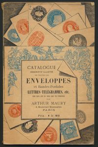 Catalogue descriptif illustré de toutes les enveloppes et bandes-postales lettres-telégrammes, etc., Maury; 1913; gedrukt; ingebonden/gelijmd; Frans; 135pag.; zachte kaft; in redelijke staat