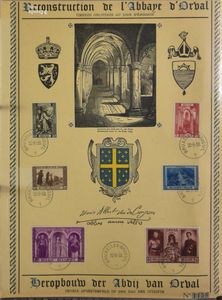 1938/1993 Samenstelling diverse uitgiften, w.o. HK, brieven, telegrammen, enz., in 3 ringklasseurs, zm/m