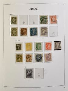 1859/1985 Verzameling in 2 Davo albums met goede reeksen **/*, zm/m/ntz