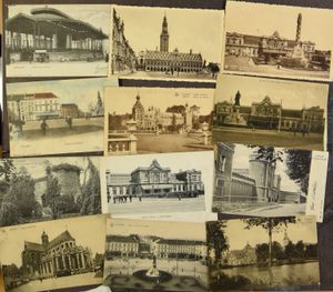 Leuven, diverse plaatsen en zichten, oude kaarten (93 stuks)