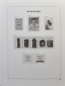 Diverse items, 3 LX Davo kaften België met cassettes, 3 standaard albums + wat losse bladen