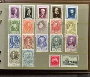1869/2016 Samenstelling diverse uitgiften in 11 boeken, waarbij betere reeksen, veel blokken, nominaal, zm/m/ntz