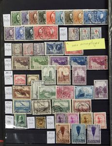 1915/1993 Verzameling in insteekboek, waarbij veel volledige reeksen, stempels, zm/m/ntz